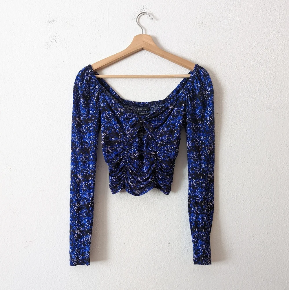 Urban Outfitters Juliana Crepe Cutout Cropped Top